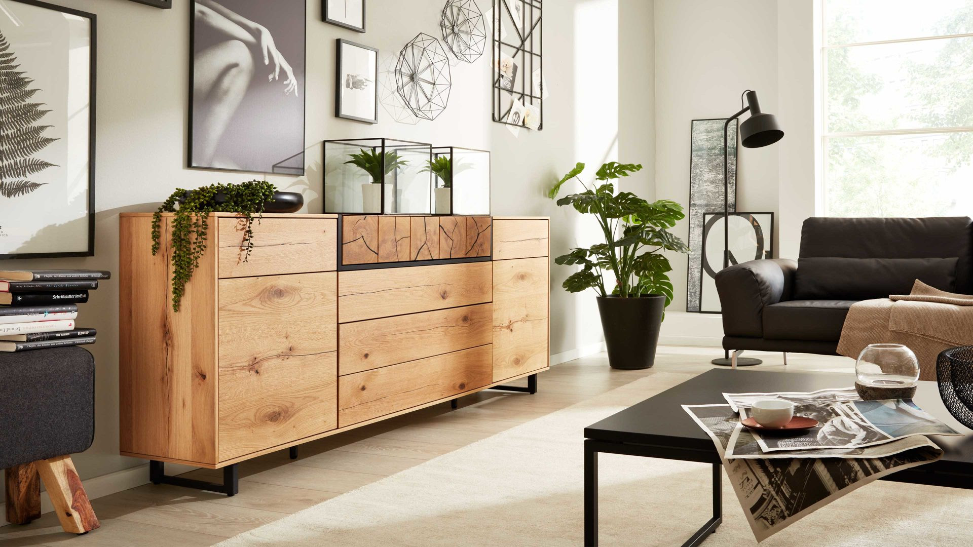 Interliving Wohnzimmer Serie 2106 – Sideboard 620810, Raucheiche intended for Sideboard Wohnzimmer