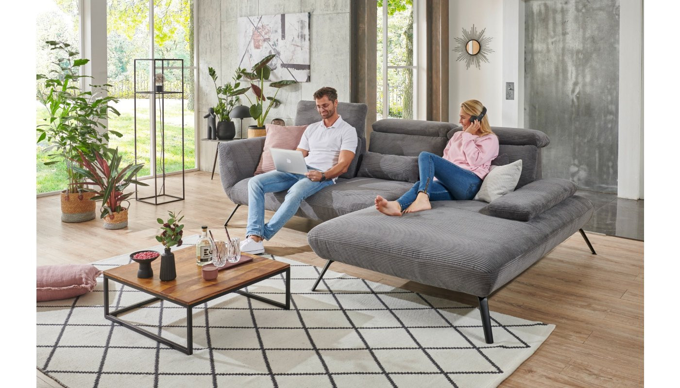 Poco Seattle Cord | Sofa Mit Ottomane - Livim inside Poco Wohnzimmer